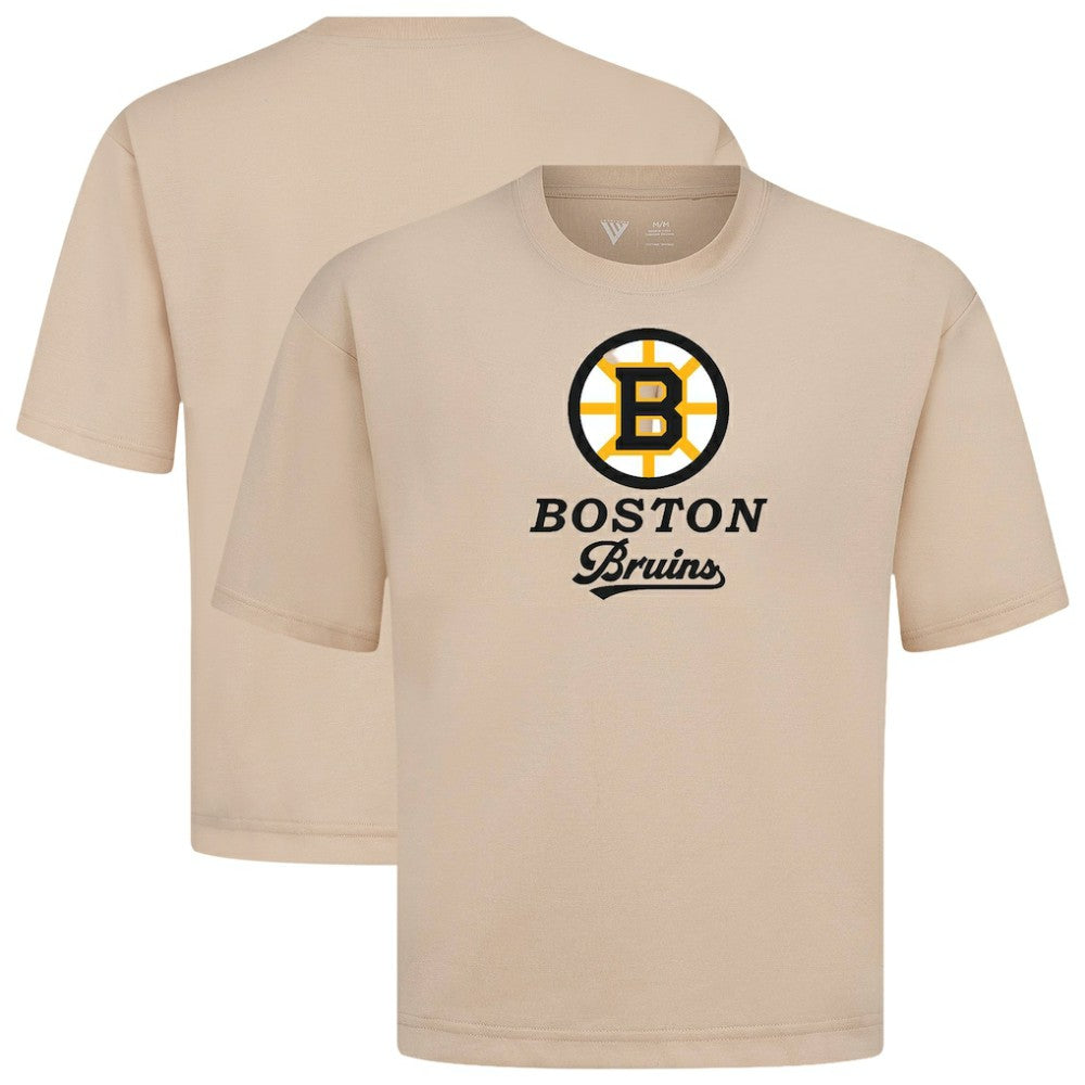 Boston Bruins Levelwear Team Surge Luxe Signature Knit T-Shirt - Khaki | US 203613893