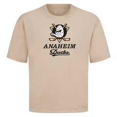 Anaheim Ducks Levelwear Team Surge Luxe Signature Knit T-Shirt - Khaki | US 203613896