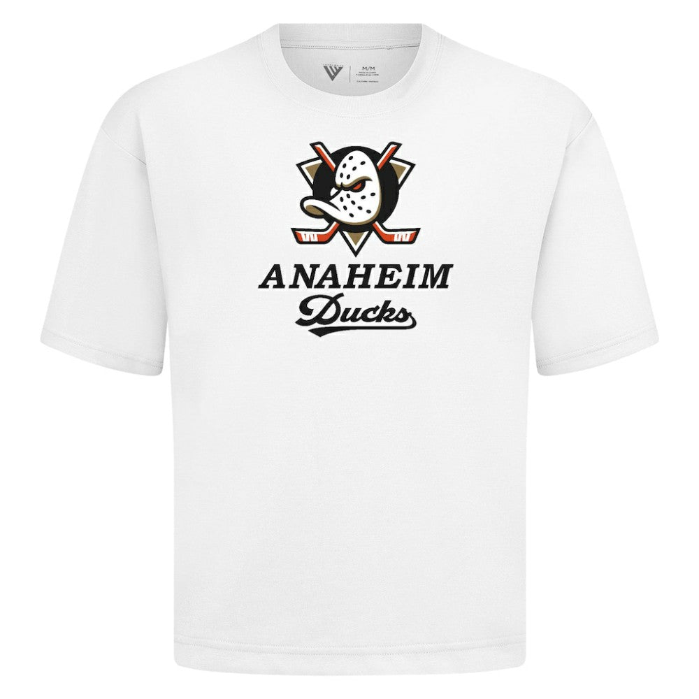 Anaheim Ducks Levelwear Team Surge Luxe Signature Knit T-Shirt - White | US 203613897