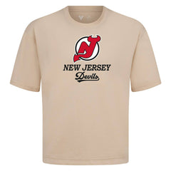 New Jersey Devils Levelwear Team Surge Luxe Signature Knit T-Shirt - Khaki | US 203613899