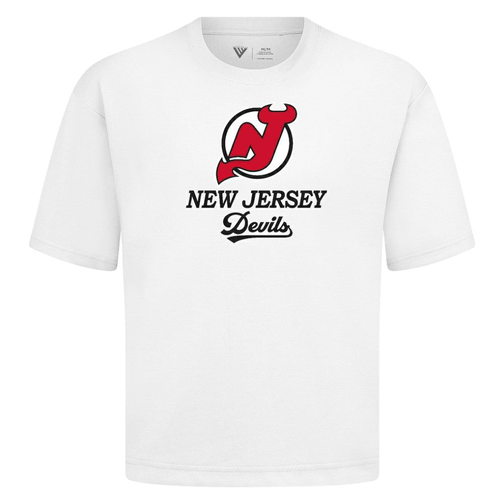 New Jersey Devils Levelwear Team Surge Luxe Signature Knit T-Shirt - White | US 203613900