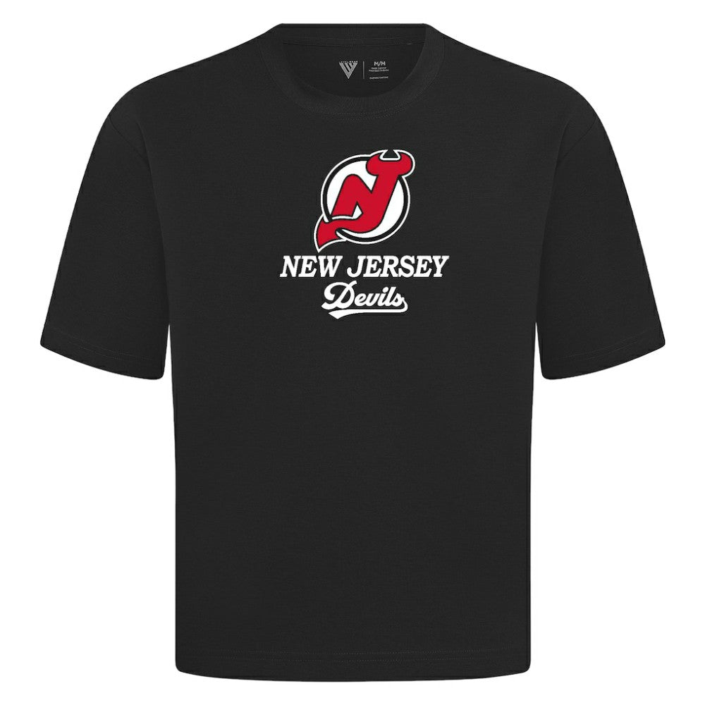 New Jersey Devils Levelwear Team Surge Luxe Signature Knit T-Shirt - Black | US 203613901