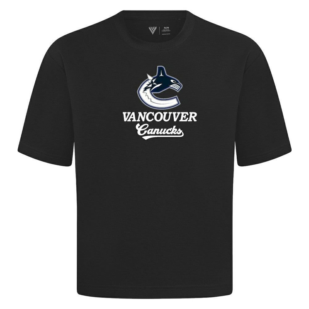 Vancouver Canucks Levelwear Team Surge Luxe Signature Knit T-Shirt - Black | US 203613904