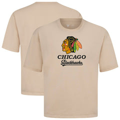 Chicago Blackhawks Levelwear Team Surge Luxe Signature Knit T-Shirt - Khaki | US 203613906
