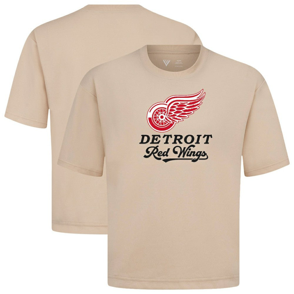 Detroit Red Wings Levelwear Team Surge Luxe Signature Knit T-Shirt - Khaki | US 203613911
