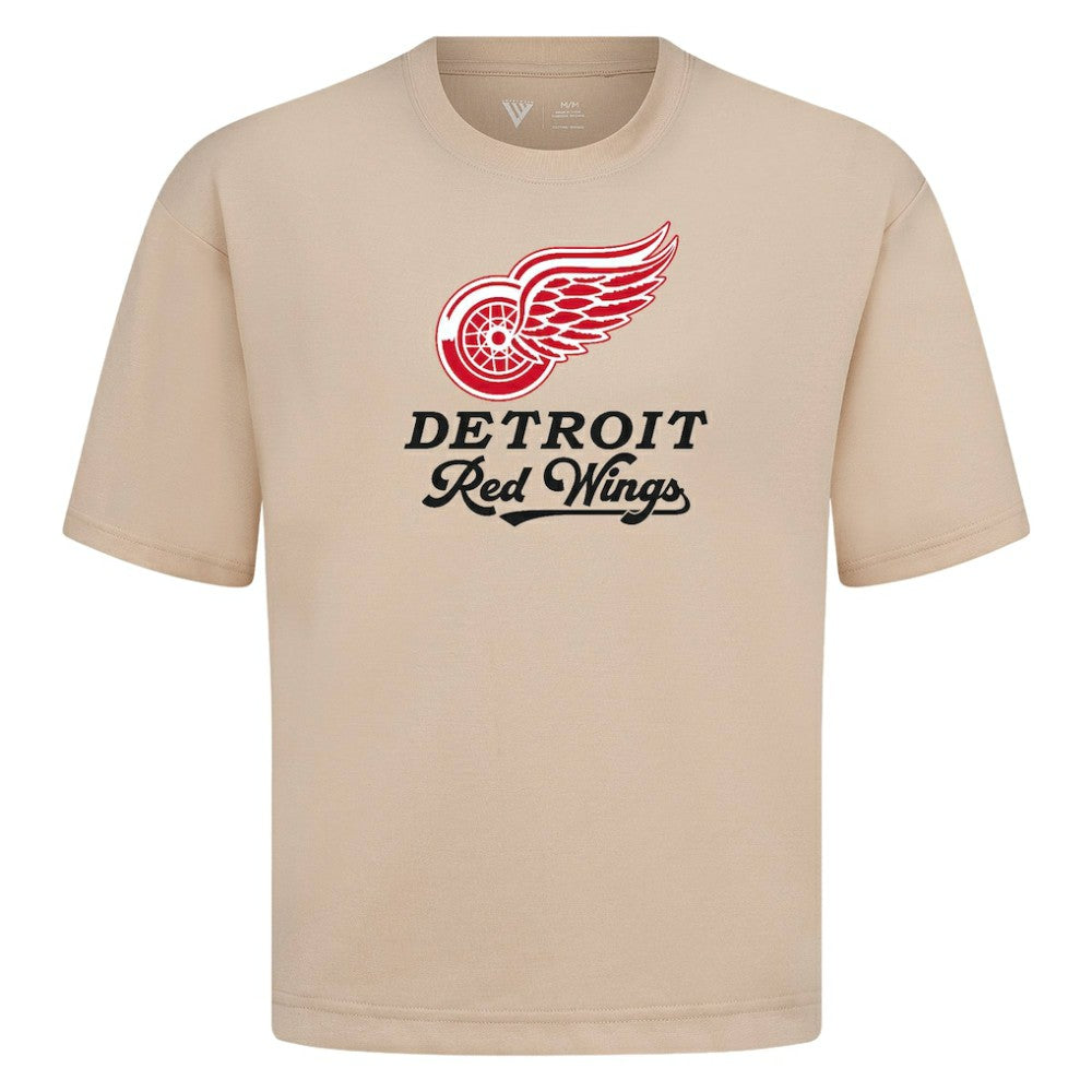 Detroit Red Wings Levelwear Team Surge Luxe Signature Knit T-Shirt - Khaki | US 203613911