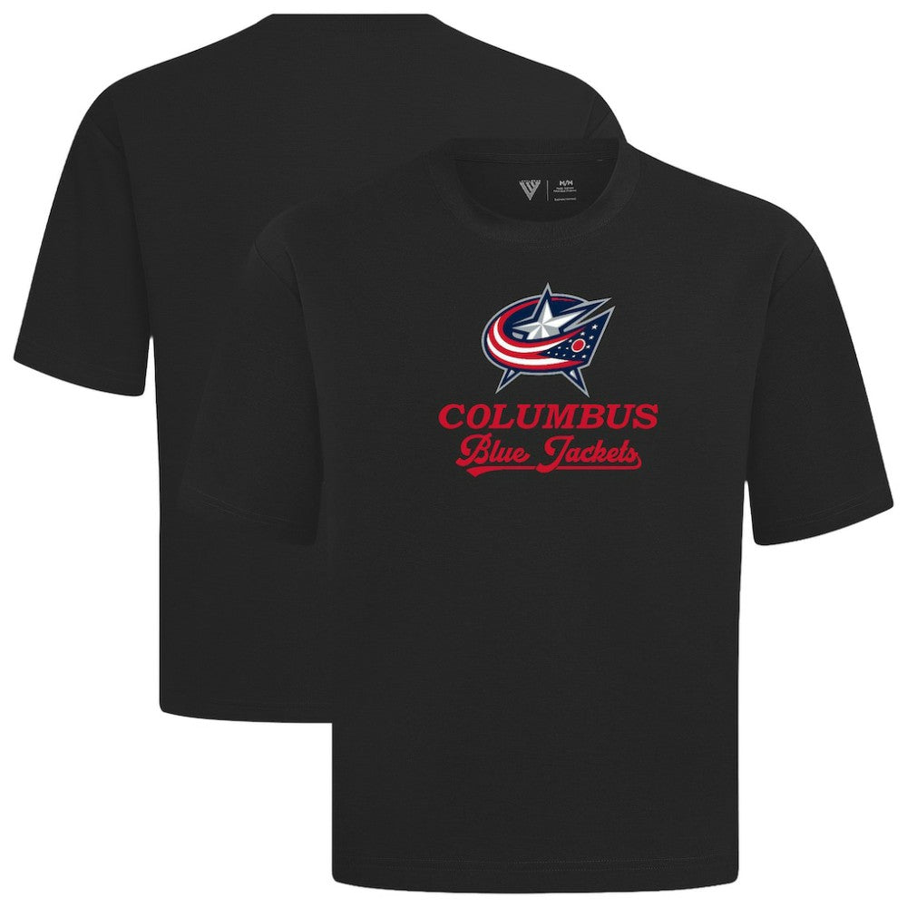 Columbus Blue Jackets Levelwear Team Surge Luxe Signature Knit T-Shirt - Black | US 203613913