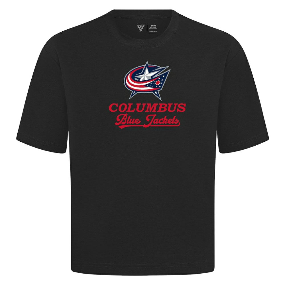 Columbus Blue Jackets Levelwear Team Surge Luxe Signature Knit T-Shirt - Black | US 203613913