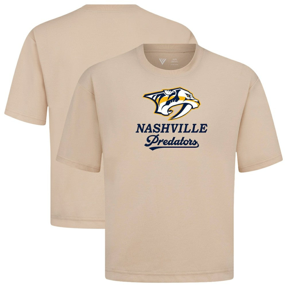 Nashville Predators Levelwear Team Surge Luxe Signature Knit T-Shirt - Khaki | US 203613915