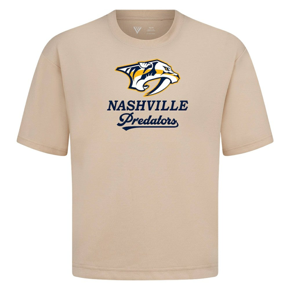 Nashville Predators Levelwear Team Surge Luxe Signature Knit T-Shirt - Khaki | US 203613915