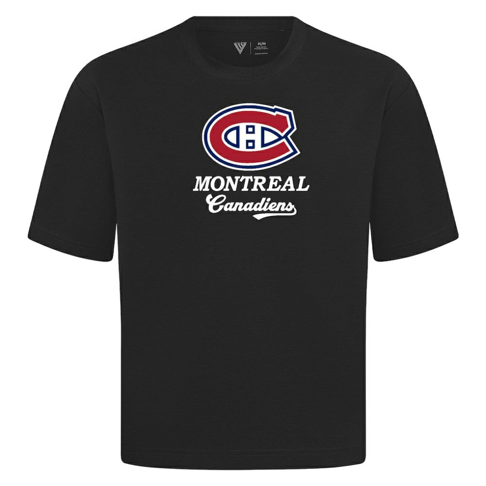 Montreal Canadiens Levelwear Team Surge Luxe Signature Knit T-Shirt - Black | US 203613916