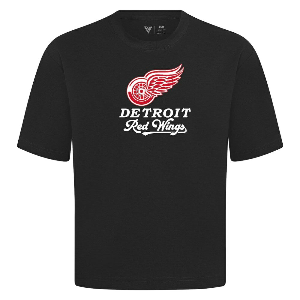 Detroit Red Wings Levelwear Team Surge Luxe Signature Knit T-Shirt - Black | US 203613919
