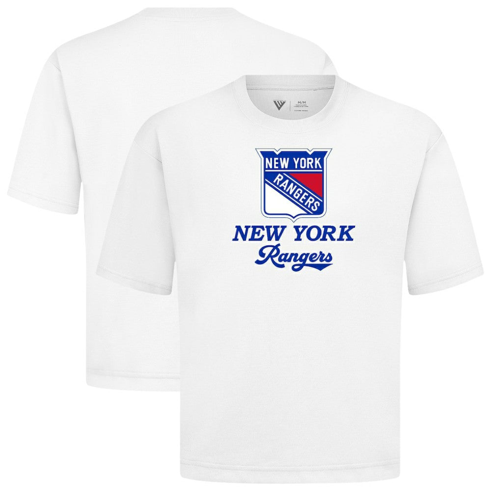New York Rangers Levelwear Team Surge Luxe Signature Knit T-Shirt - White | US 203613921