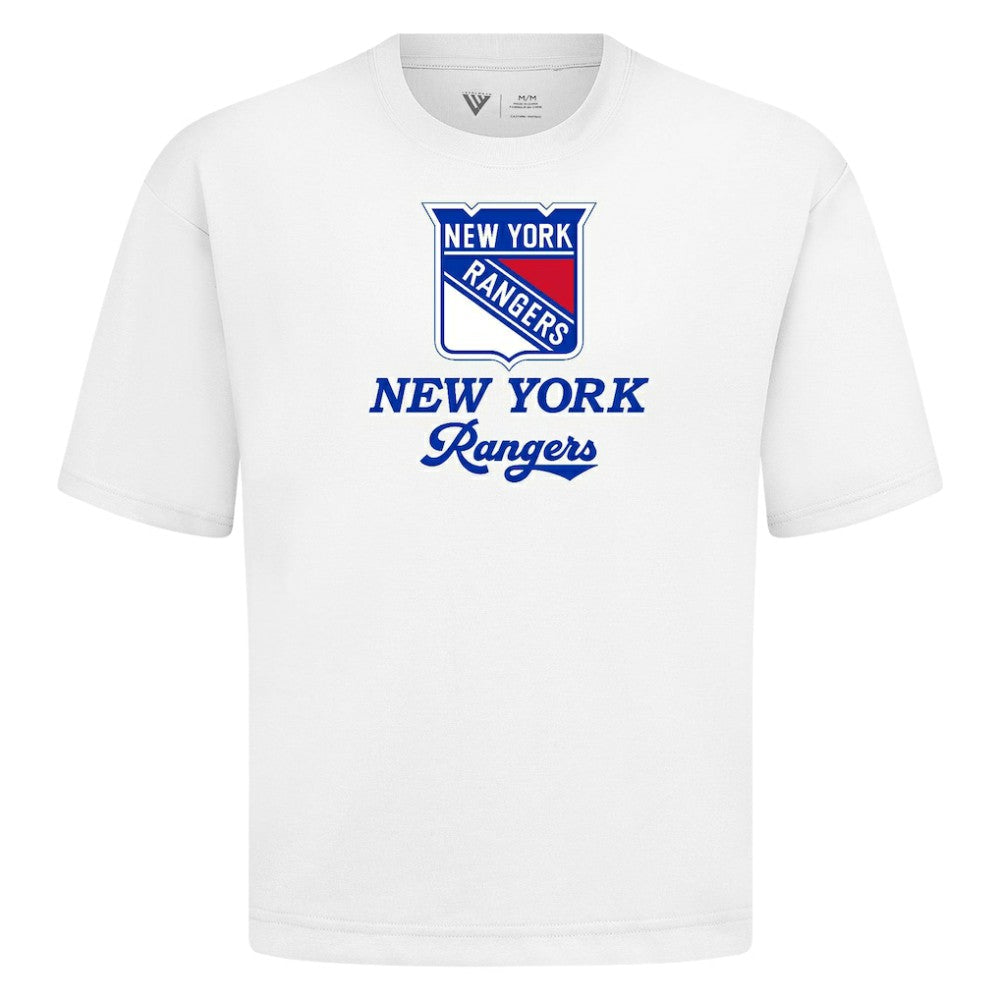 New York Rangers Levelwear Team Surge Luxe Signature Knit T-Shirt - White | US 203613921