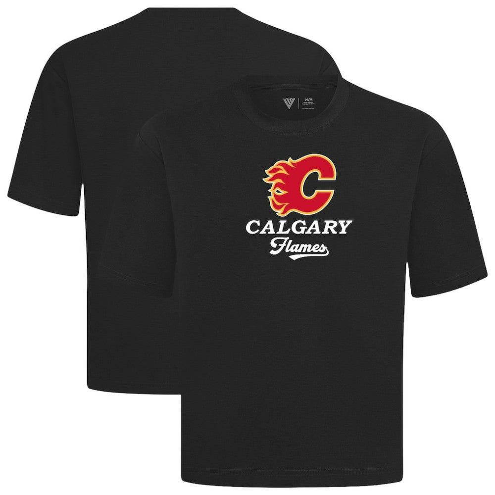 Calgary Flames Levelwear Team Surge Luxe Signature Knit T-Shirt - Black | US 203613933