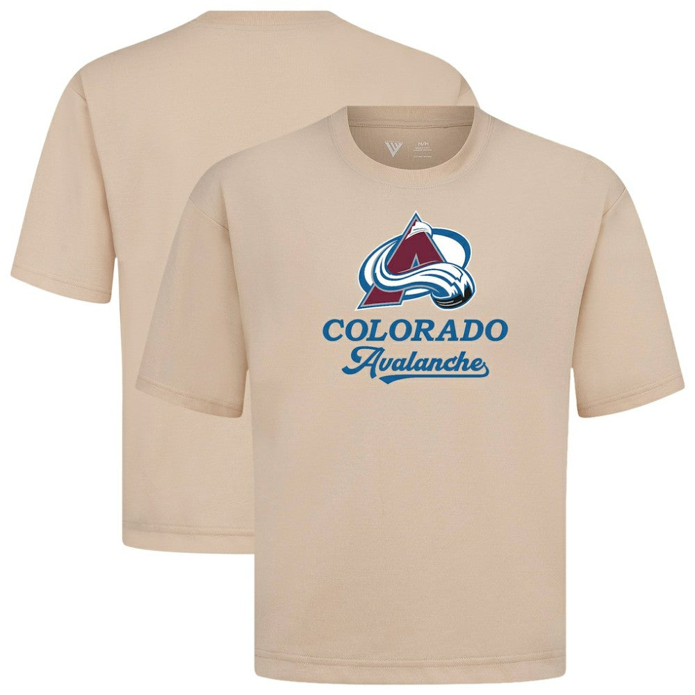 Colorado Avalanche Levelwear Team Surge Luxe Signature Knit T-Shirt - Khaki | US 203613934