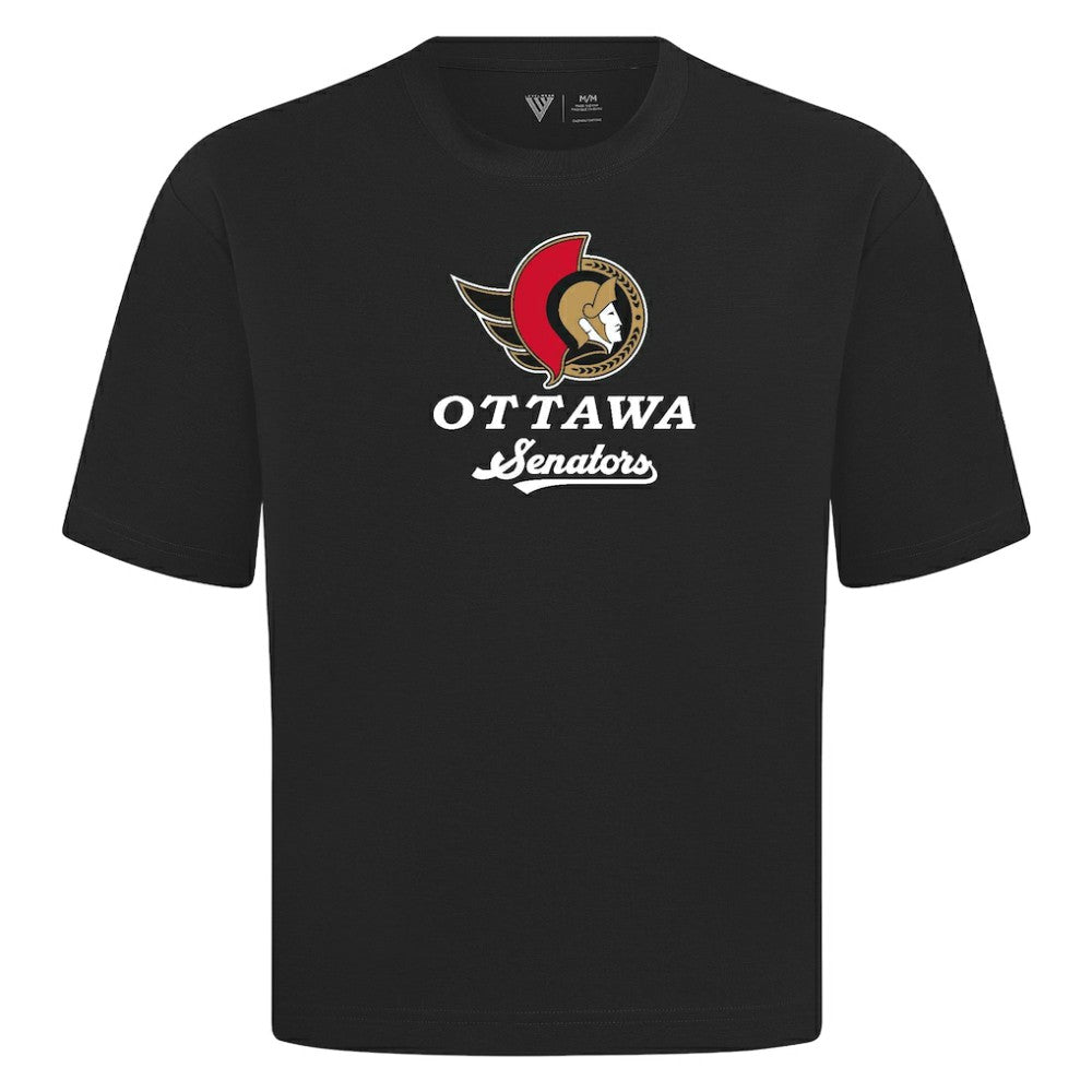 Ottawa Senators Levelwear Team Surge Luxe Signature Knit T-Shirt - Black | US 203613937