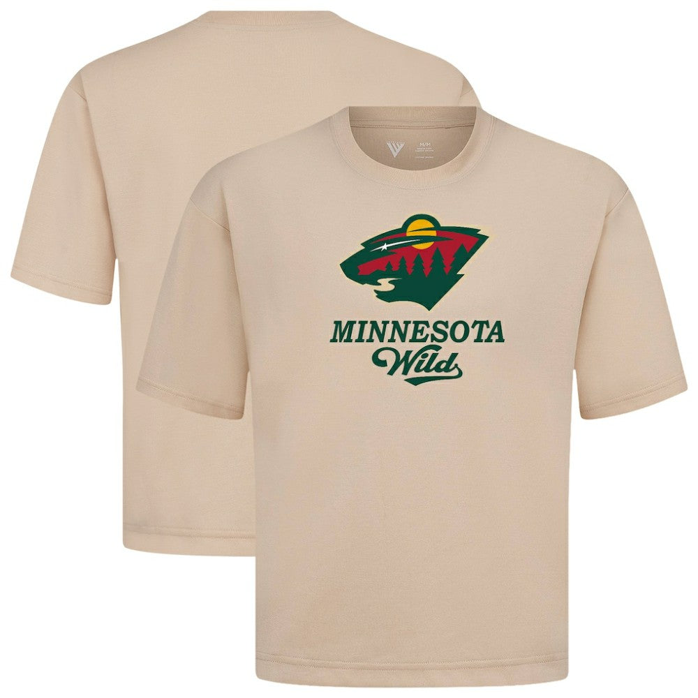 Minnesota Wild Levelwear Team Surge Luxe Signature Knit T-Shirt - Khaki | US 203613941