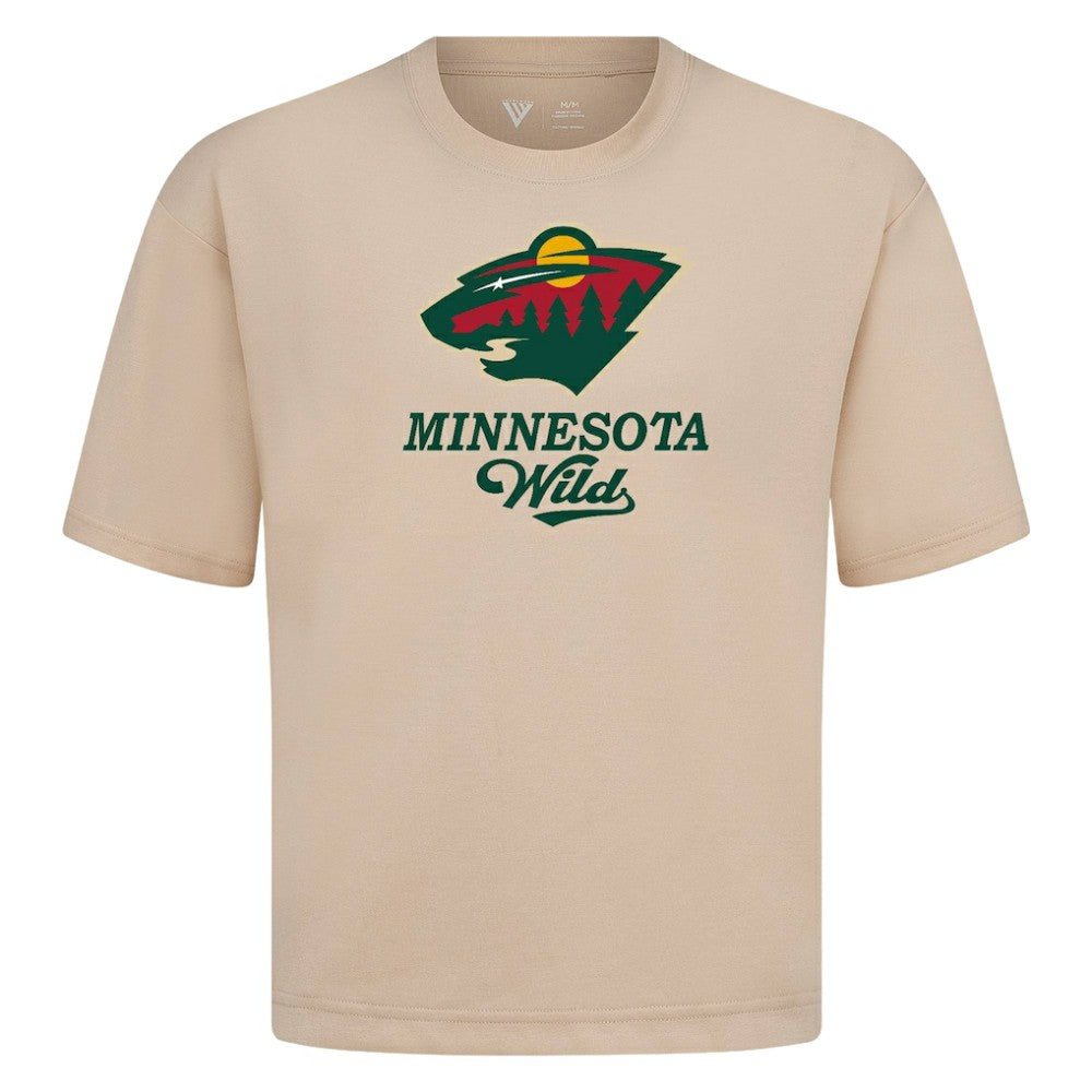 Minnesota Wild Levelwear Team Surge Luxe Signature Knit T-Shirt - Khaki | US 203613941