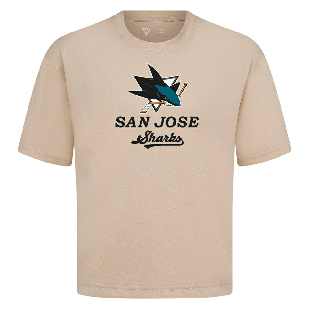 San Jose Sharks Levelwear Team Surge Luxe Signature Knit T-Shirt - Khaki | US 203613949