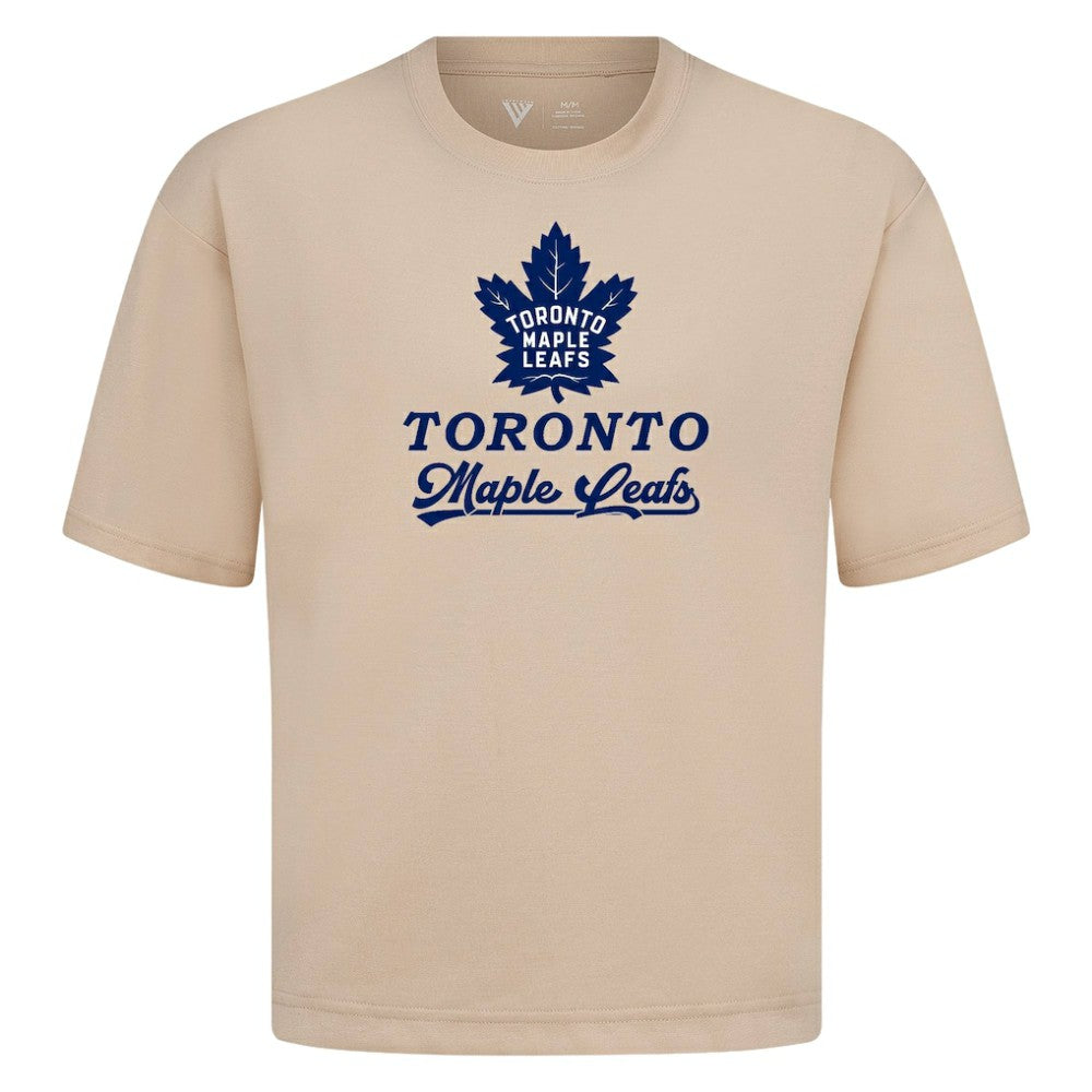 Toronto Maple Leafs Levelwear Team Surge Luxe Signature Knit T-Shirt - Khaki | US 203613952