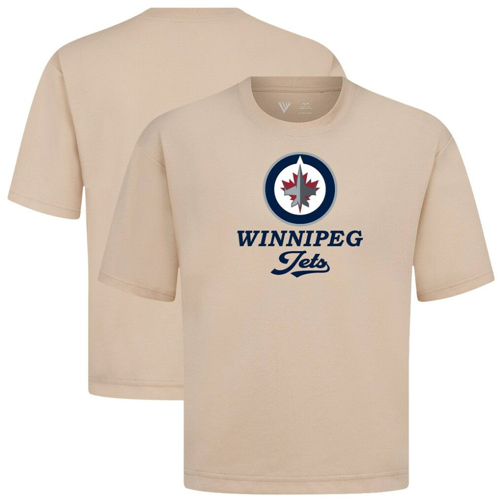 Winnipeg Jets Levelwear Team Surge Luxe Signature Knit T-Shirt - Khaki | US 203613955