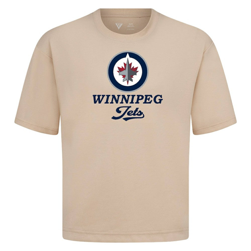 Winnipeg Jets Levelwear Team Surge Luxe Signature Knit T-Shirt - Khaki | US 203613955