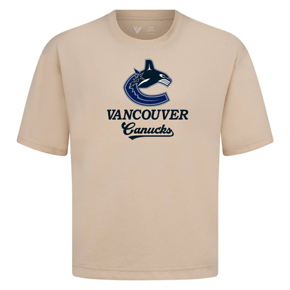 Vancouver Canucks Levelwear Team Surge Luxe Signature Knit T-Shirt - Khaki | US 203613966