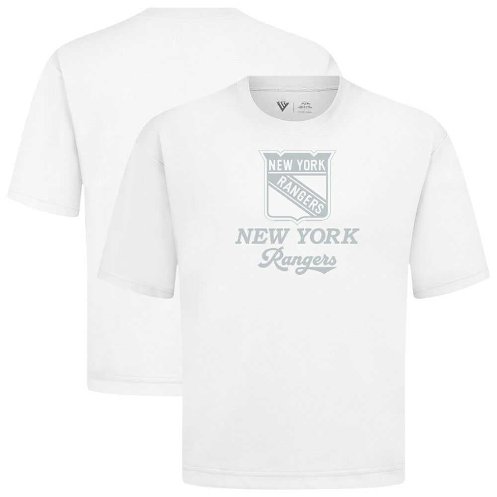 New York Rangers Levelwear Shadow Surge Luxe Signature Knit T-Shirt - White | US 203613978