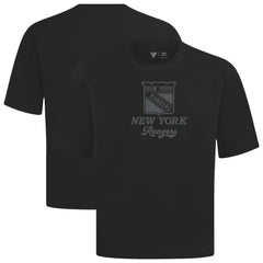 New York Rangers Levelwear Shadow Surge Luxe Signature Knit T-Shirt - Black | US 203613982