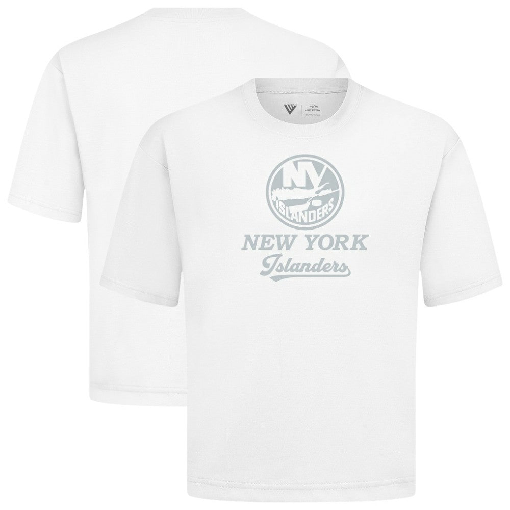 New York Islanders Levelwear Shadow Surge Luxe Signature Knit T-Shirt - White | US 203613983