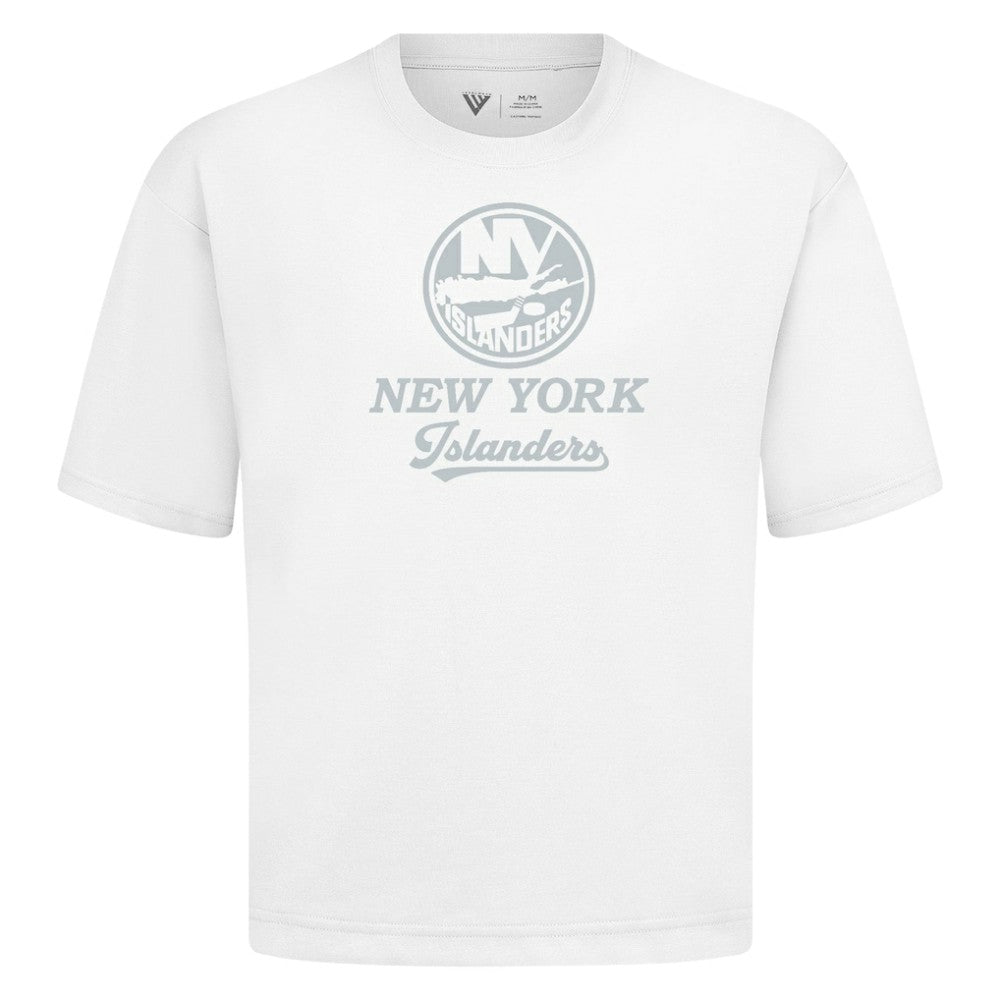 New York Islanders Levelwear Shadow Surge Luxe Signature Knit T-Shirt - White | US 203613983
