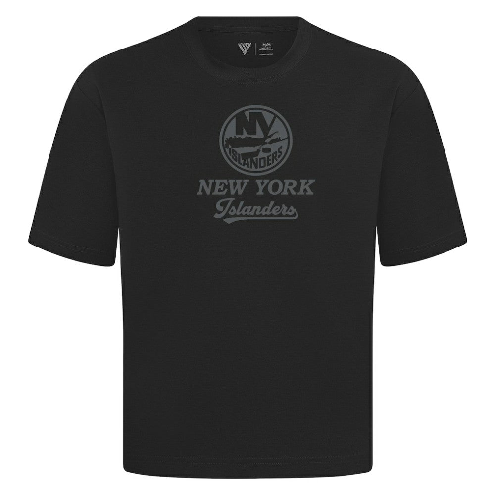 New York Islanders Levelwear Shadow Surge Luxe Signature Knit T-Shirt - Black | US 203613986