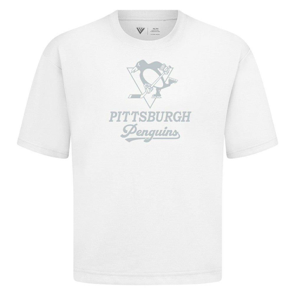 Pittsburgh Penguins Levelwear Shadow Surge Luxe Signature Knit T-Shirt - White | US 203613991