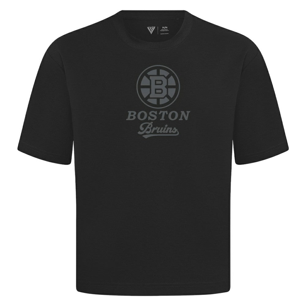 Boston Bruins Levelwear Shadow Surge Luxe Signature Knit T-Shirt - Black | US 203613998