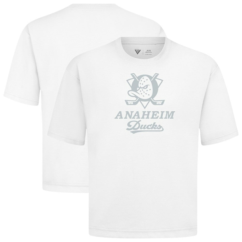 Anaheim Ducks Levelwear Shadow Surge Luxe Signature Knit T-Shirt - White | US 203614000