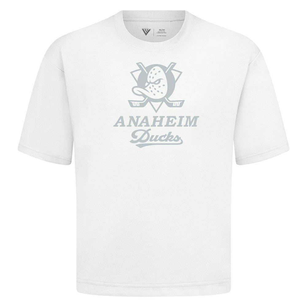 Anaheim Ducks Levelwear Shadow Surge Luxe Signature Knit T-Shirt - White | US 203614000
