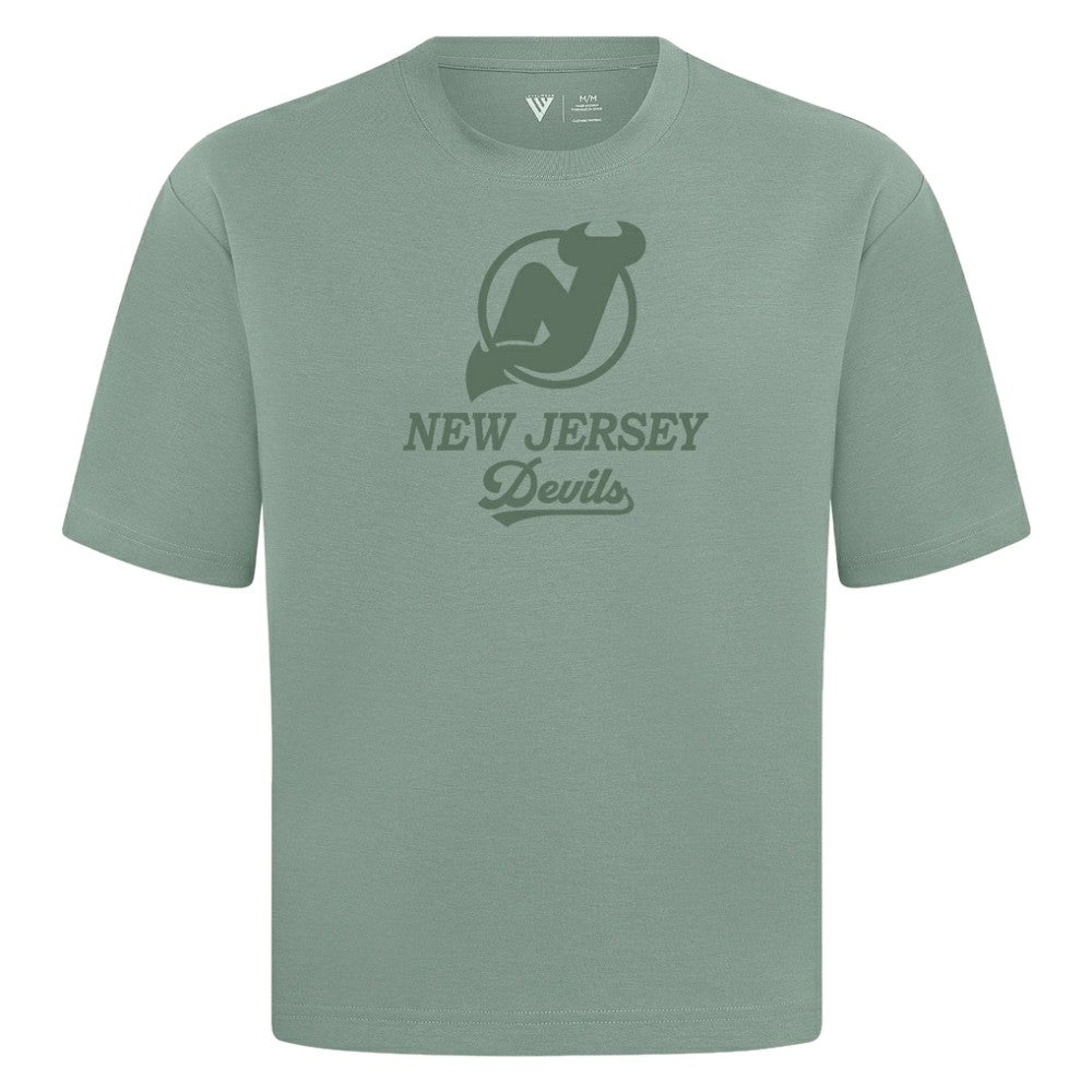 New Jersey Devils Levelwear Shadow Surge Luxe Signature Knit T-Shirt - Green | US 203614001