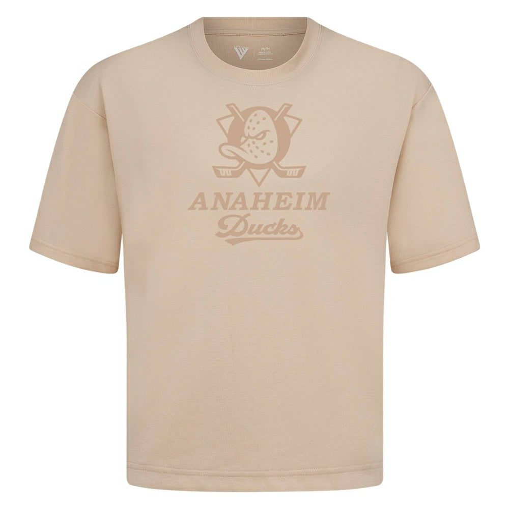 Anaheim Ducks Levelwear Shadow Surge Luxe Signature Knit T-Shirt - Khaki | US 203614002