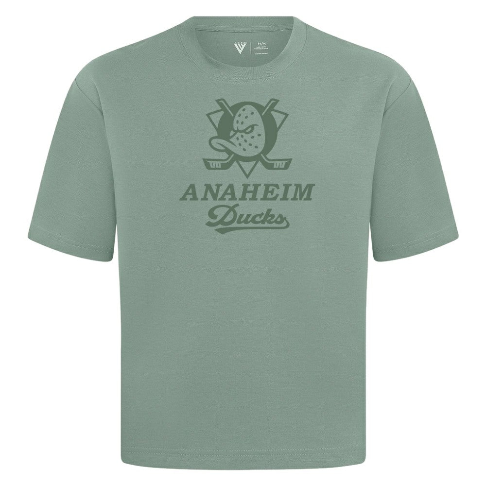 Anaheim Ducks Levelwear Shadow Surge Luxe Signature Knit T-Shirt - Green | US 203614004