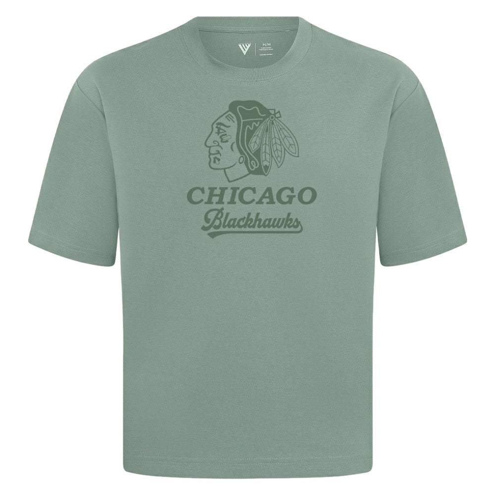 Chicago Blackhawks Levelwear Shadow Surge Luxe Signature Knit T-Shirt - Green | US 203614011
