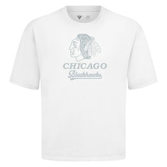 Chicago Blackhawks Levelwear Shadow Surge Luxe Signature Knit T-Shirt - White | US 203614015