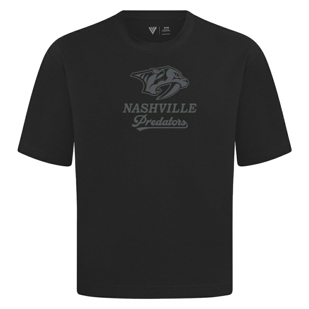 Nashville Predators Levelwear Shadow Surge Luxe Signature Knit T-Shirt - Black | US 203614016