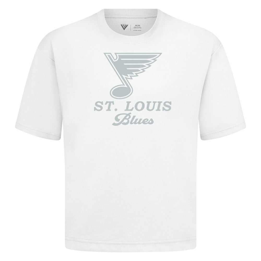 St. Louis Blues Levelwear Shadow Surge Luxe Signature Knit T-Shirt - White | US 203614018