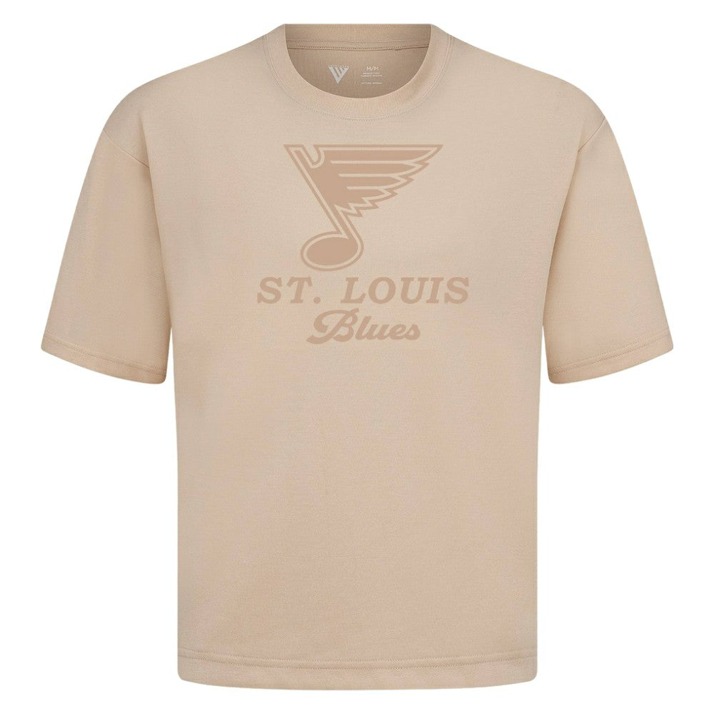 St. Louis Blues Levelwear Shadow Surge Luxe Signature Knit T-Shirt - Khaki | US 203614019