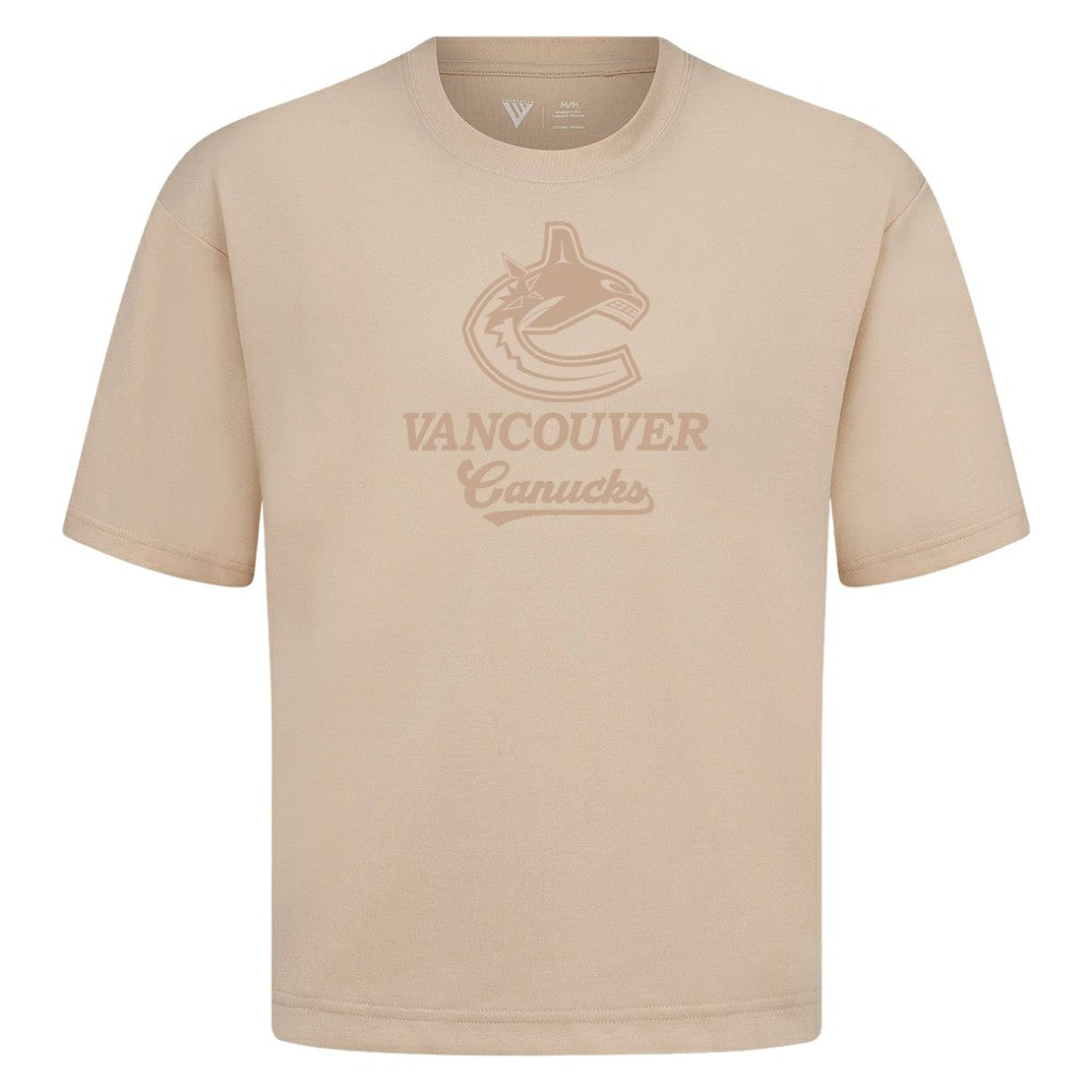 Vancouver Canucks Levelwear Shadow Surge Luxe Signature Knit T-Shirt - Khaki | US 203614020