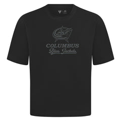 Columbus Blue Jackets Levelwear Shadow Surge Luxe Signature Knit T-Shirt - Black | US 203614021