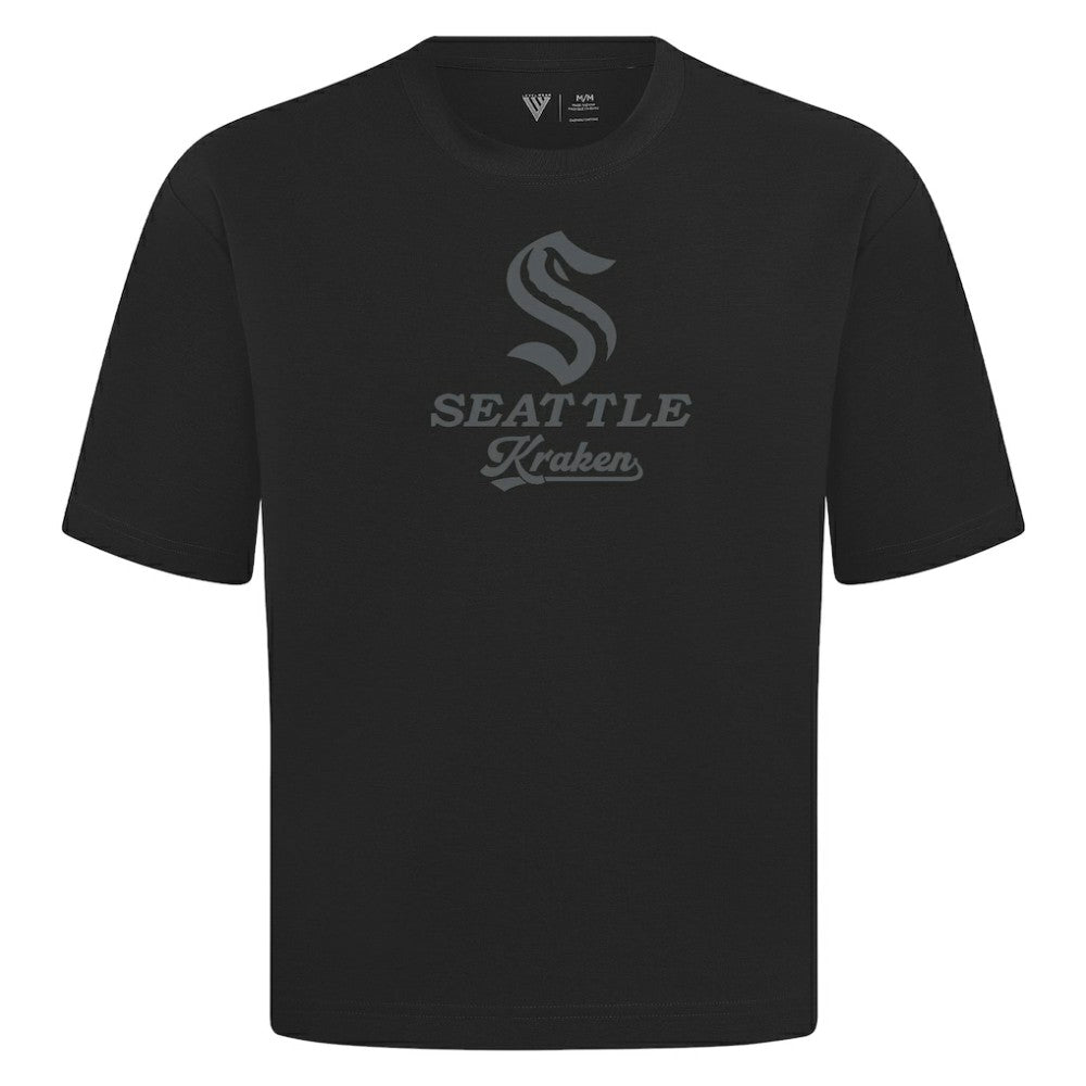 Seattle Kraken Levelwear Shadow Surge Luxe Signature Knit T-Shirt - Black | US 203614022