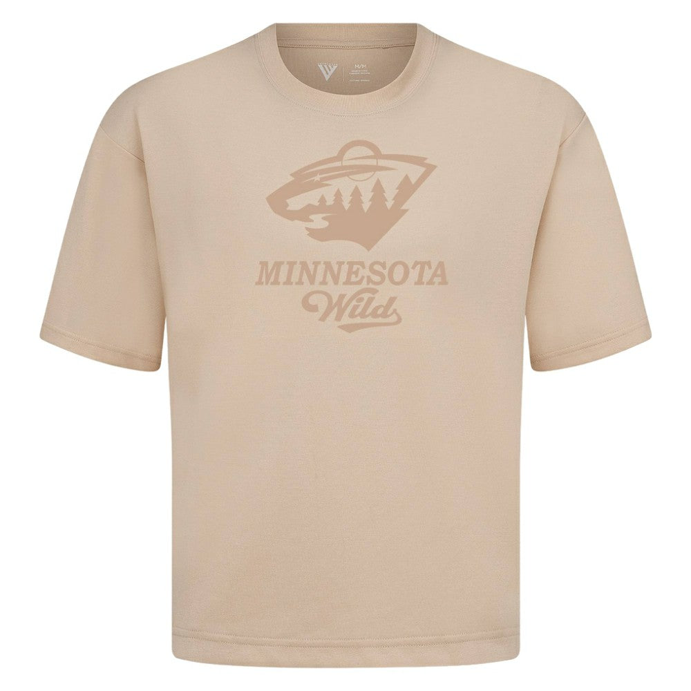 Minnesota Wild Levelwear Shadow Surge Luxe Signature Knit T-Shirt - Khaki | US 203614027