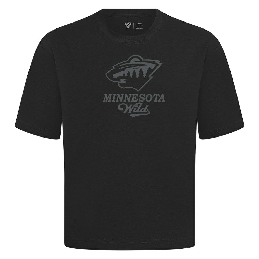 Minnesota Wild Levelwear Shadow Surge Luxe Signature Knit T-Shirt - Black | US 203614029